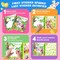 Paint by Number Sticker Book for Girls Kids - Road Trip & Airplane Activities Toys, Easter Basket Stuffers, Bunny Egg Unicorn, Birthday Gifts, Travel Essentials for Toddlers & Car Rides